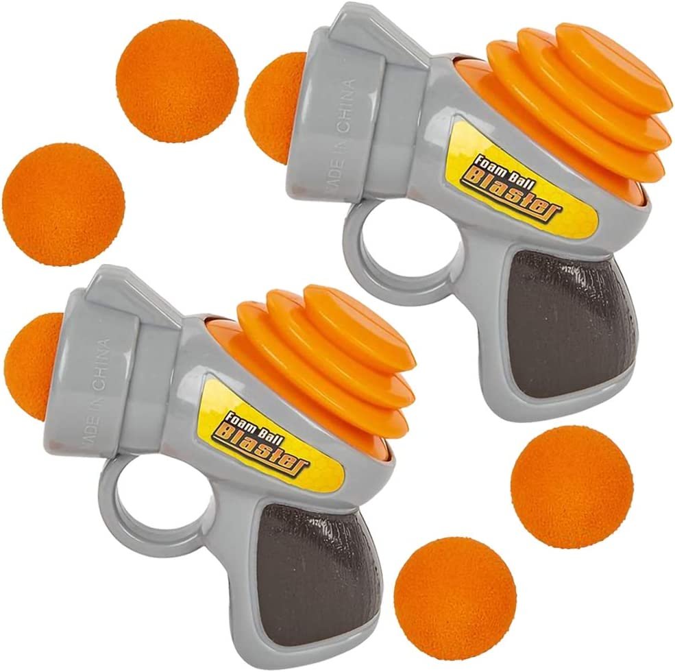 ArtCreativity Mini Foam Ball Blasters, Set of 2, Each Set with 1 Air Gun and 3 Foam Balls, Cool Shooting Toys for Kids, Fun Toys for Outdoors, Indoors, Yard, Camping, Best Birthday Gift Idea