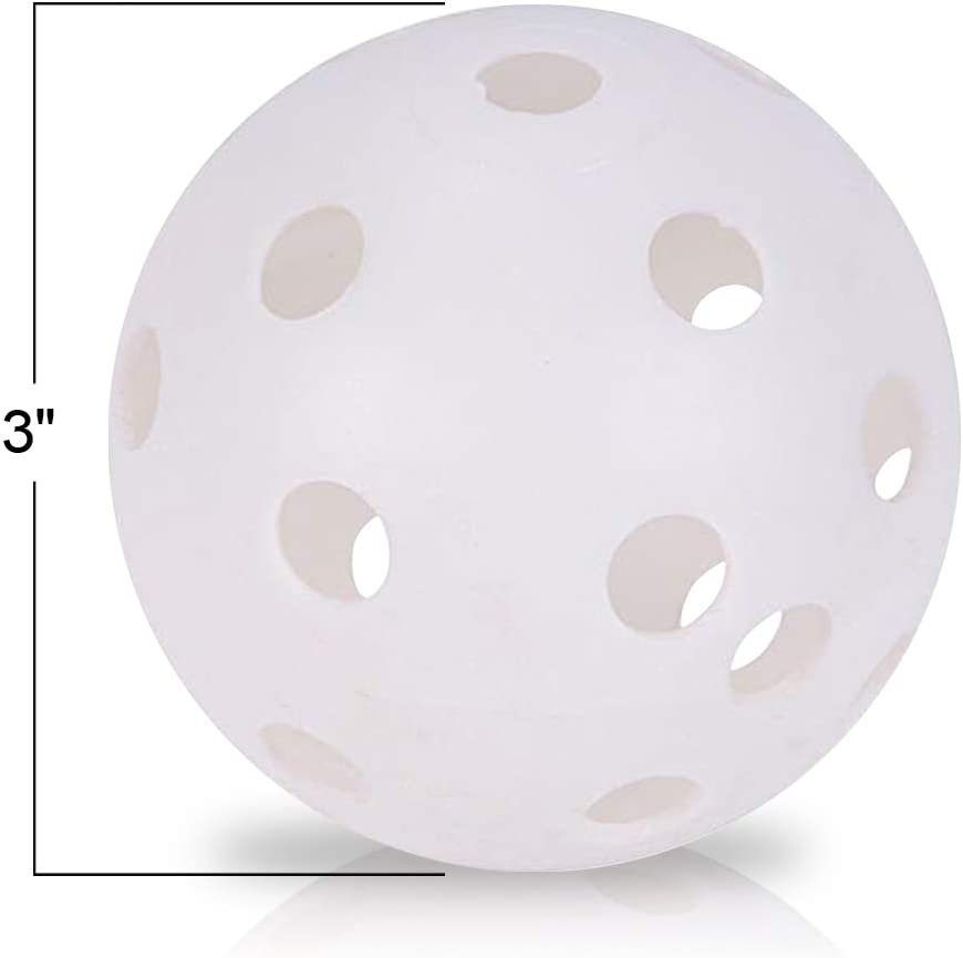ArtCreativity Plastic Baseballs for Kids, Set of 6, Softball and Baseball Training Aids Equipment for Batting Practice, Fun Outdoor Backyard Game, Cool Baseball Party Favors for Boys and Girls