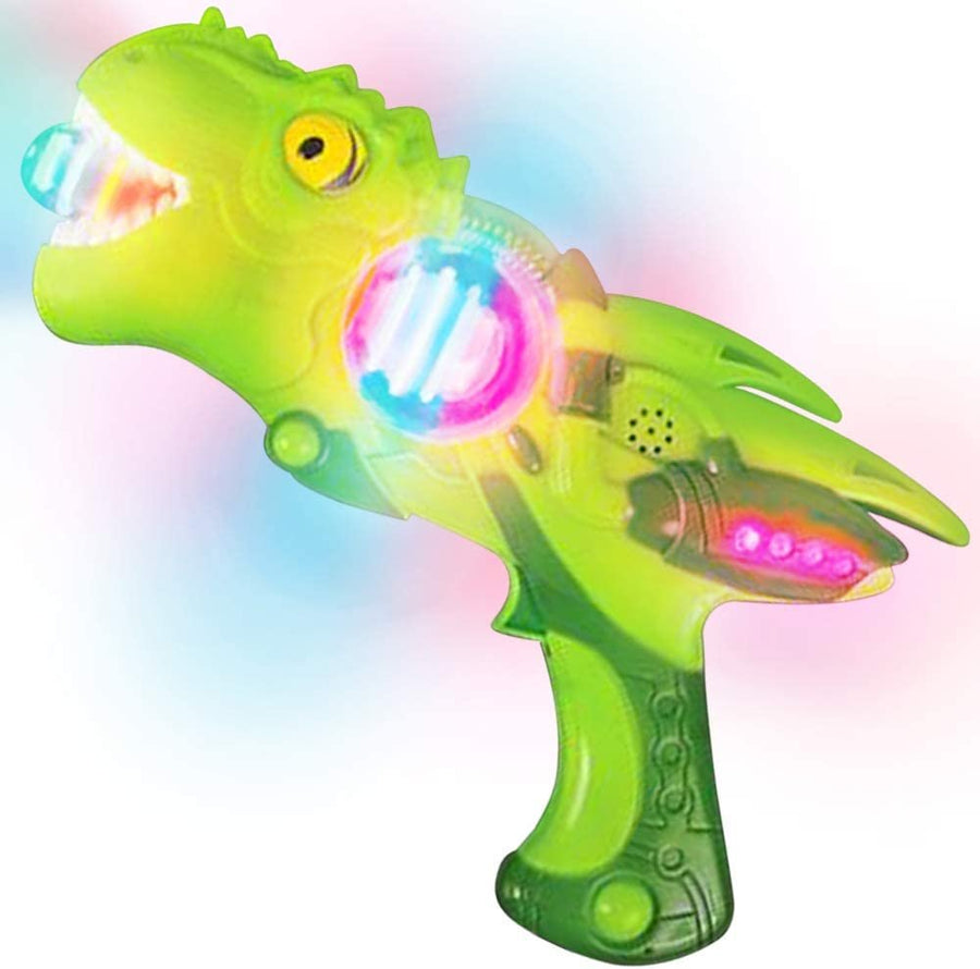 Light Up Super Spinning T-Rex Blaster, Spinning LED and Cool Sound Effects, 11" Light Up Toy Gun for Kids, Batteries Included, Great Gift Idea for Boys & Girls