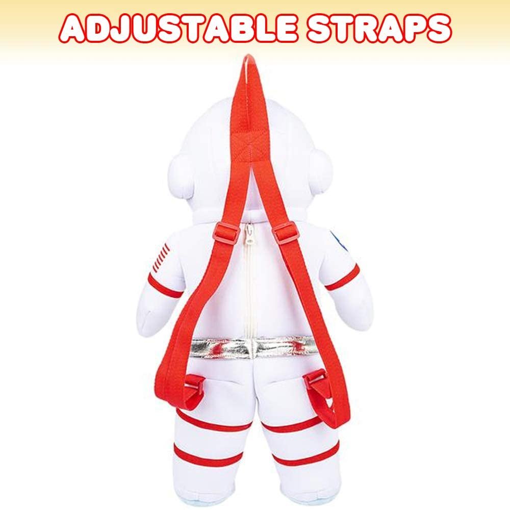 ArtCreativity Plush Astronaut Backpack for Kids, Space Themed Bag with Adjustable Straps and Zipper, Cool Astronaut Costume Accessories for Boys and Girls, Great Space Gift Idea