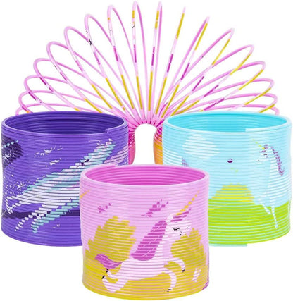 ArtCreativity Unicorn Coil Springs, Set of 4, Coil Springs in Assorted Colors and Magical Unicorn Designs, Fun Birthday Party Favors for Kids, Goodie Bag Fillers for Boys and Girls