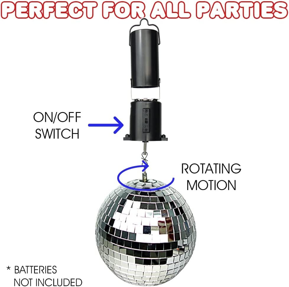 Battery operated best sale disco ball spinner