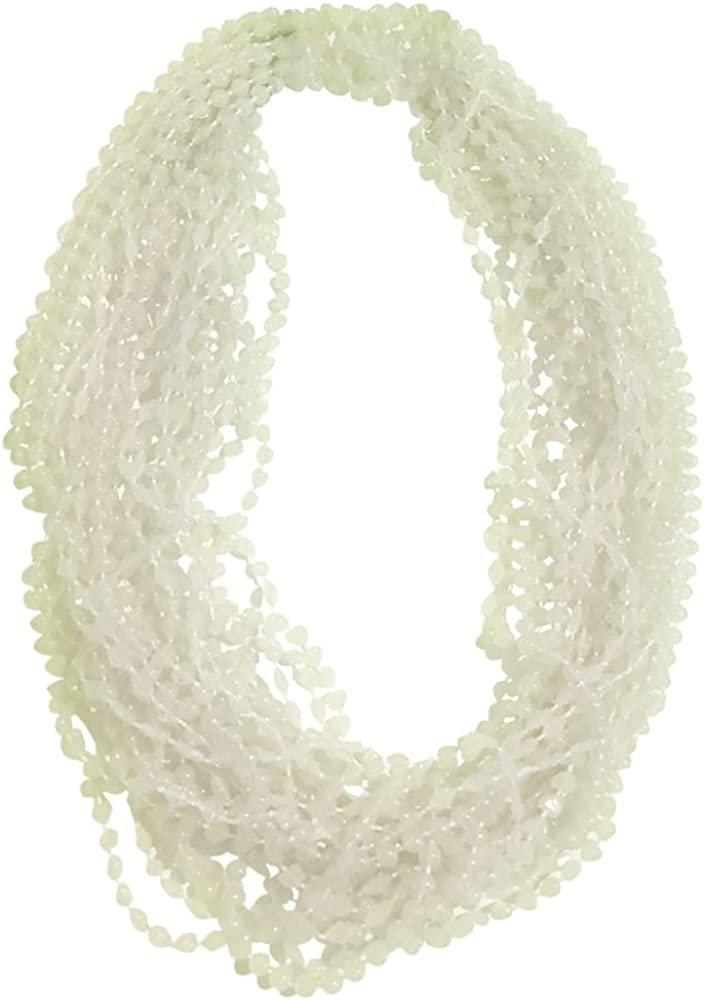 Glowing Pearl Necklaces, Set of 24, Glow in the Dark Necklaces in 4 Fun Designs, Glow in the Dark Party Supplies for Kids, Glow in the Dark Toys for Low-Light Play