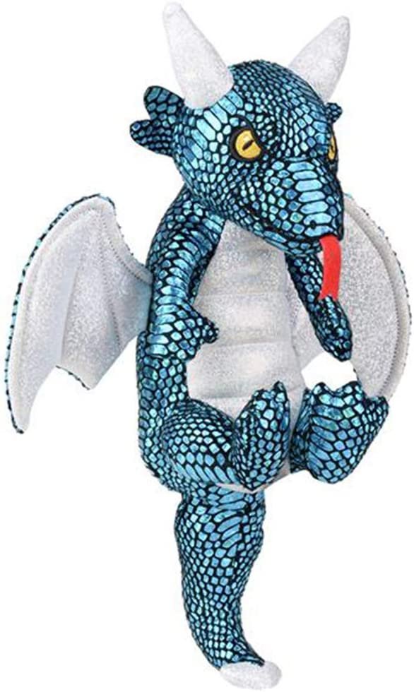 ArtCreativity Dragon Plush Stuffed Animal, 13.5 Inch Dragon Stuff Animal with Wings in Flying Posture, Colorful Sequins Stuffed Animals, Stuffed Dragon Plush Large, Girls Dragon Toys, Colors May Vary
