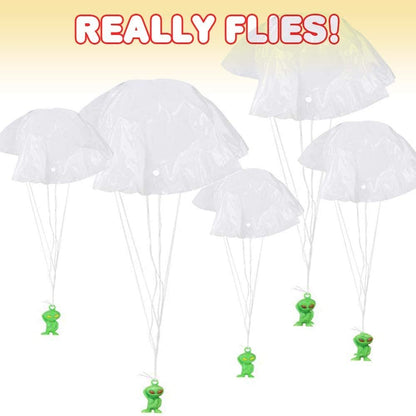 ArtCreativity Alien Paratroopers with Parachutes, Bulk Pack of 144, Vinyl Parachute Toys, Durable Plastic Guys Playset, Fun Parachute Party Favors, Goody Bag Stuffers, for Boys and Girls
