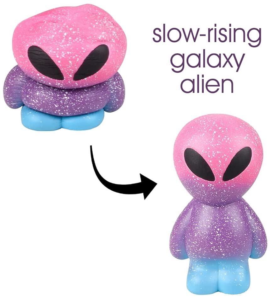 ArtCreativity Jumbo Squish Galaxy Alien, 1 pc, Scented Squeeze Toy for Kids with Slow Rising Foam, Stress Relief Toy for Children and Adults, Unique Outer Space Party Decoration, 10.25 Inches