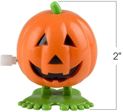 ArtCreativity Wind Up Pumpkin Halloween Toys, Set of 12, for Kids and Adults, Non-Candy Halloween Treats and Goodie Bag Fillers, for Hours of Fun and Active Play