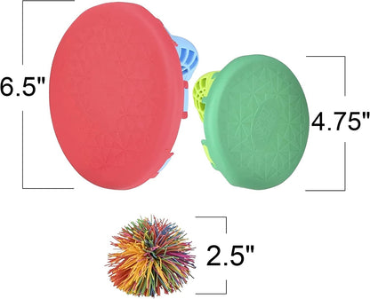 ArtCreativity Paddle Catch Ball Set, 2 Attachable Paddles and 2 String Balls, Paddle Ball Game for Indoor & Outdoor Fun, Toss & Catch Play Balls, Active Hand Eye Coordination Games for Kids and Adults