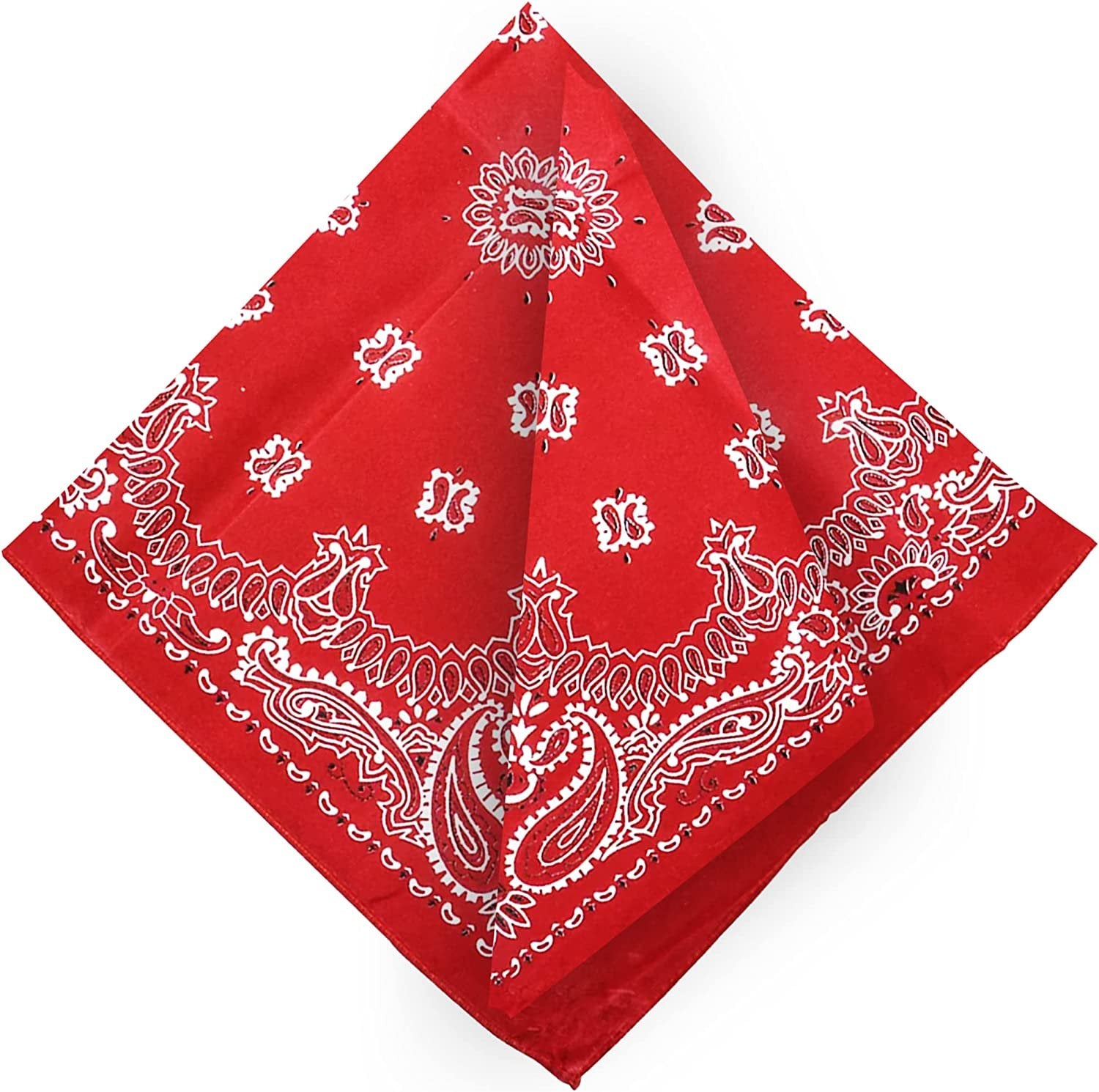 ArtCreativity Red Paisley Bandanas for Kids and Adults, Pack of 3 Polyester Bandana Headbands, Bandanas for Costume, Toy Story Party Favors, Cowboy Supplies, Decorations