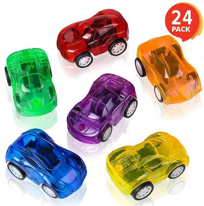 ArtCreativity 2.25 Inch Pull Back Mini Toy Cars for Kids - 24 Pack - Pullback Racers in Assorted Colors - Birthday Party Favors for Boys and Girls, Goodie Bag Fillers, Small Carnival and Contest Prize