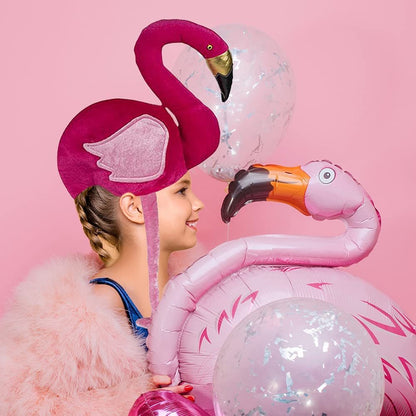 ArtCreativity Pink Flamingo Hat for Kids and Adults, 1PC, Soft Plush Flamingo Hat with Legs and Wings, Cute Costume Prop for Luau and Dress Up Parties, Cool Game Prize and Gift Idea
