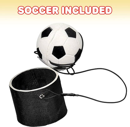 ArtCreativity 2.25 Inch Sports Wrist Balls - Set of 3 - Includes Basketball, Baseball, and Soccer Ball Wristband Toys - Durable Foam String Attached Rebound Balls - Party Favor, Gift Idea for Kids