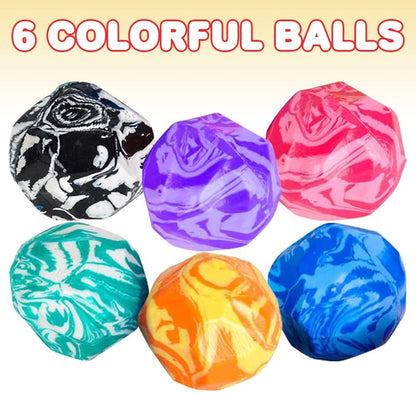 ArtCreativity Rock High Bounce Balls, Set of 6 Bouncing Balls for Kids, Outdoor Toys for Encouraging Active Play, Party Favors and Pinata Stuffers for Boys and Girls
