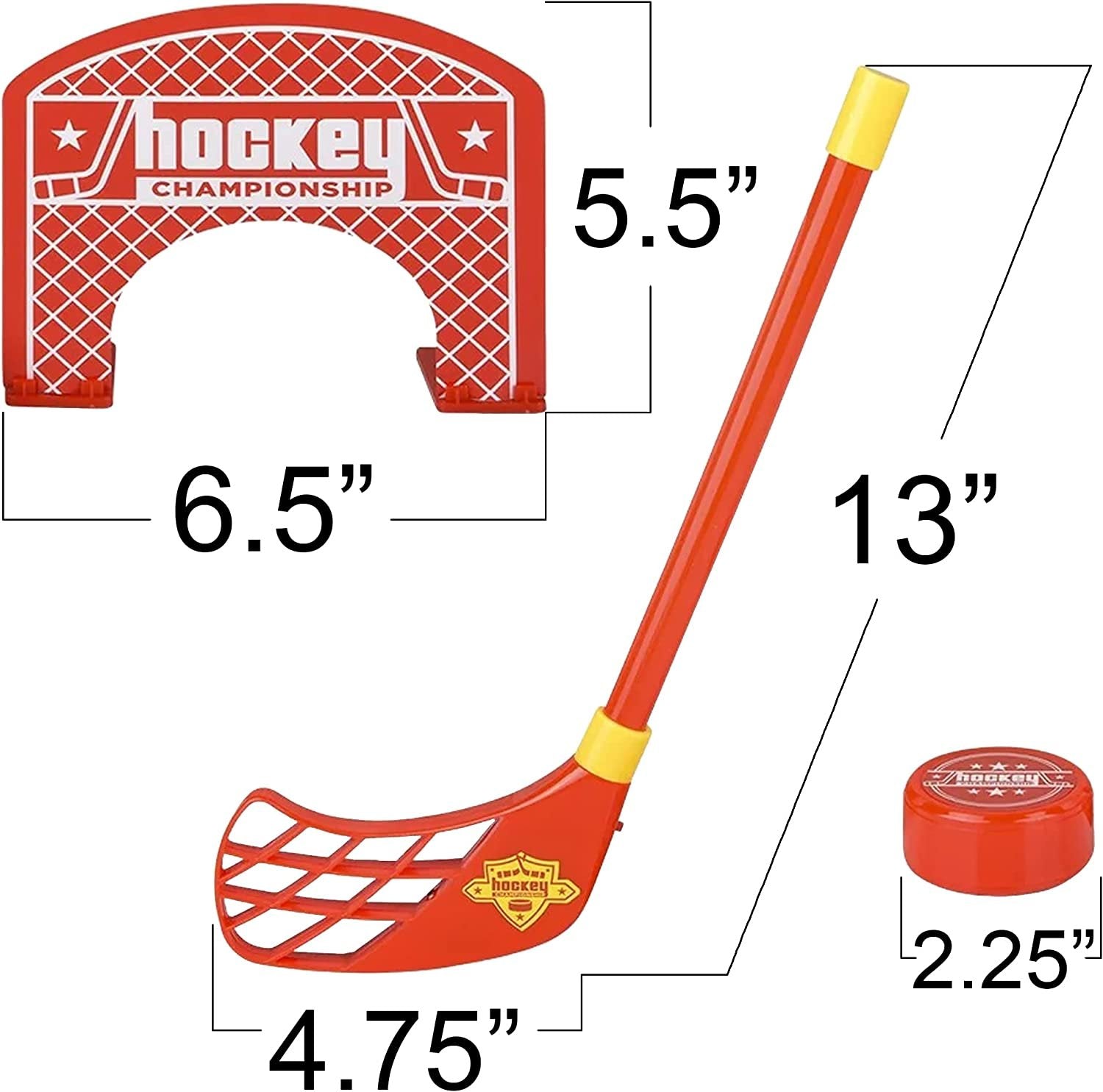 Light Up Indoor Mini Hockey Game - 2 Hockey Sticks with LEDs and Sound, 2 Goal Posts, and 1 Game Puck - Floor Hockey Set for Hours of Fun - Sports Floor Games for Boys and Girls