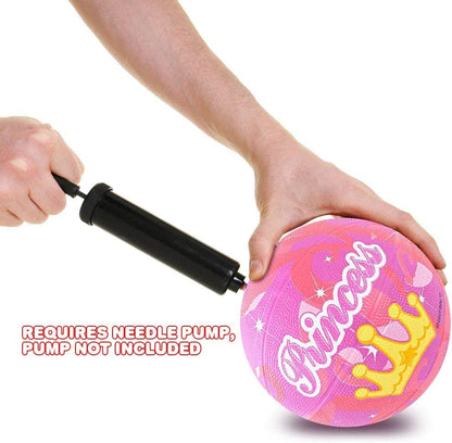 ArtCreativity Mini Princess Basketball for Kids, Cute Princess Gift for Girls, Princess Birthday Party Favors, Goodie Bag Filler, Game Prize, Rubber Princess Ball - Sold Deflated