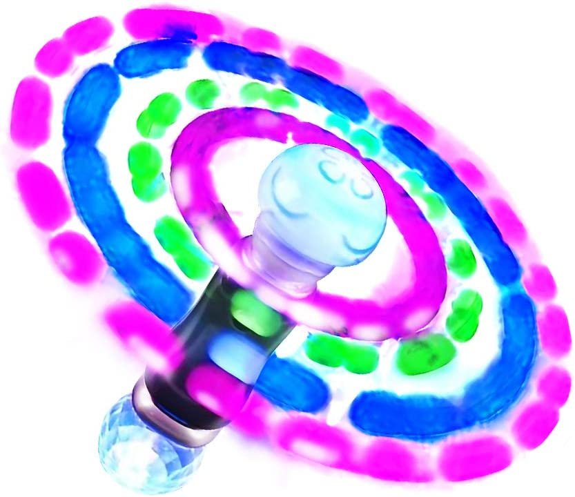 Light Up Moon Jellyfish Orbiter Wand, 7.5" LED Spin Toy for Kids with Batteries Included, Great Gift Idea for Boys and Girls, Fun Birthday Party Favors, Carnival Prize