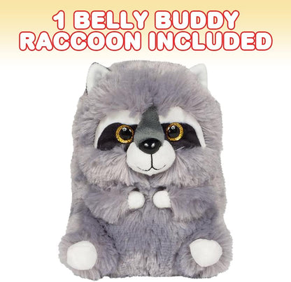 ArtCreativity Belly Buddy Raccoon, 6.5 Inch Plush Stuffed Raccoon, Super Soft and Cuddly Toy, Cute Nursery Décor, Best Gift for Baby Shower, Boys and Girls Ages 3+