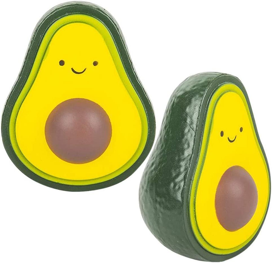 Avocado Squeeze Toys for Kids, Set of 4, Scented Slow-Rise Stress Toys for Adults, Play Food for Children, Themed Party Favors, Great Gift Idea for Boys and Girls