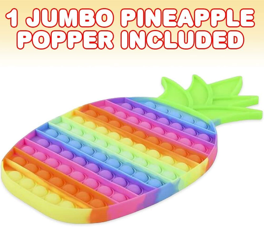 Mega Neon Pineapple Bubble Popper, 1 Piece, Jumbo Pop It Fidget Toy for Kids and Adults, Giant Pop It Toys in Assorted Colors, Huge Fidget Toys for Girls and Boys