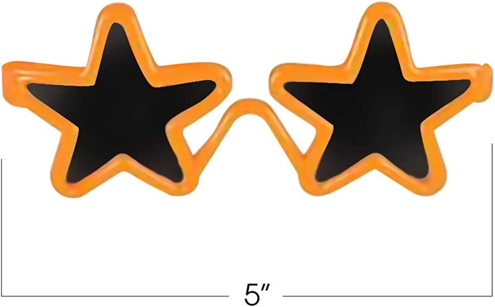 Kiddie Star Sunglasses, Set of 12, Cool Sun Glasses in Assorted Colors, Fun Birthday and Pool Party Favors for Boys and Girls, Dress-Up Accessories, Goodie Bag Fillers