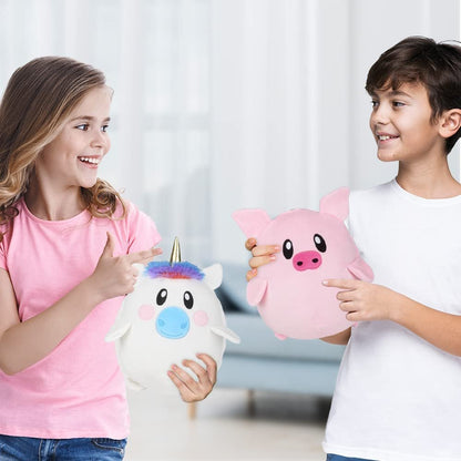 ArtCreativity Reversible Plush Animal, 1 Piece, Reversible Plush Toy for Kids with Unicorn and Pig Designs, Playroom, Bedroom, and Baby Nursery Decoration, Great Gift Idea for Ages 3 and Up