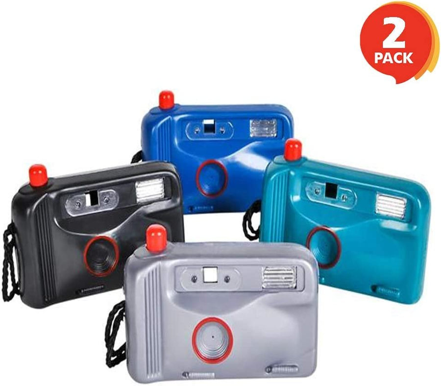 Squirt Camera Set - Pack of 2 - Squeeze and Splash Summer Beach Toy - Watery Jokes and Pranks - Colors May Vary