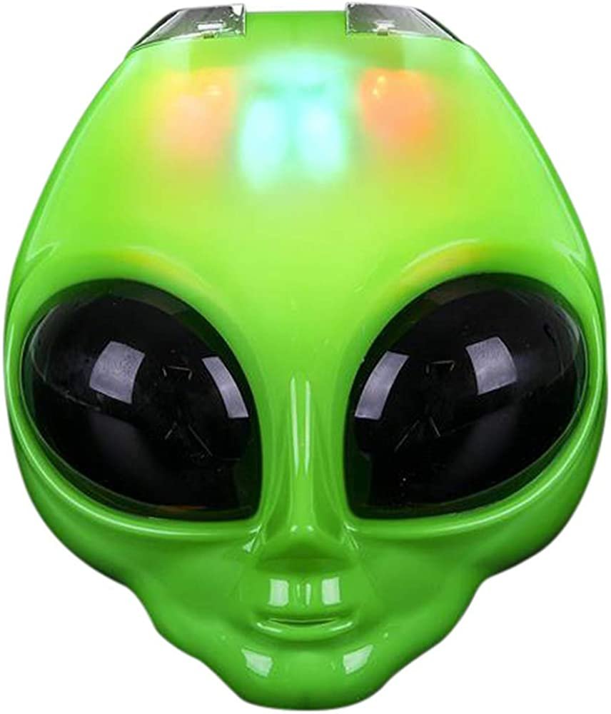 Light-Up Flip Alien Mask, Halloween Martian Face Mask with Multiple Flashing Modes and Adjustable Strap, LED Scary Mask for Kids, Fun Halloween Costume Accessories, Great Gift Idea