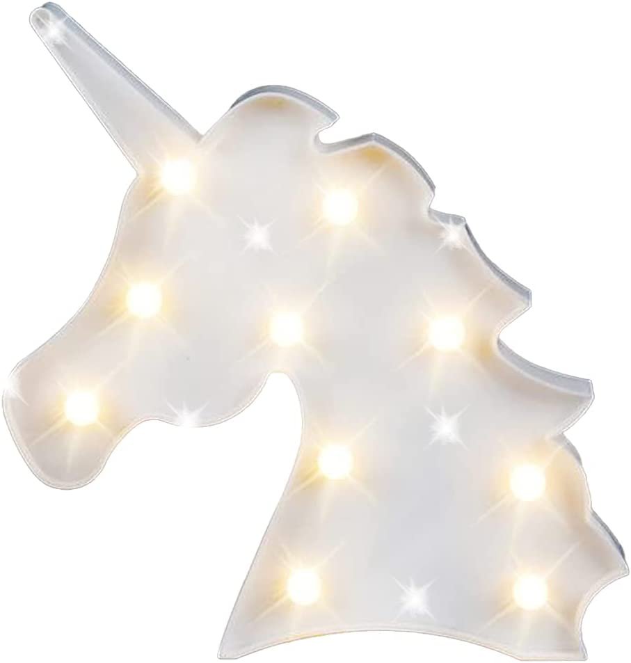 Unicorn LED Light Box, 1PC, Cute Unicorn Lamp for Kids with Warm LEDs, Night Light for Girls and Boys, Decoration for Bedroom, Living Room, and Playroom, Great Gift Idea