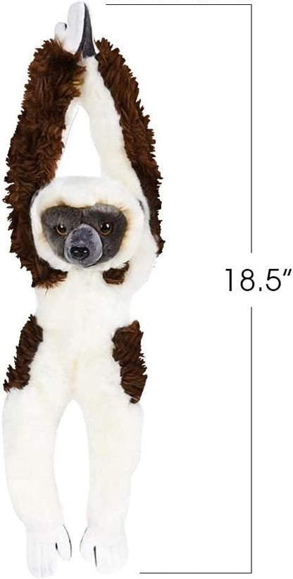 ArtCreativity Hanging Sifaka Monkey Plush Toy, 18.5 Inch Stuffed Monkey with Realistic Design, Soft and Huggable, Cute Nursery Decor, Best Birthday Gift for Boys and Girls