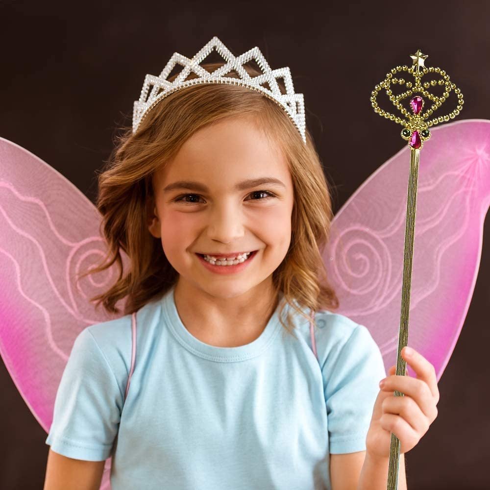 Sparkly Fairy Wands, Pack of 12, Magic Princess Wands with Rhinestones Art Creativity Sparkly Fairy Wands, Pack of 12, Magic Princess Wands with Rhinestones Art Creativity