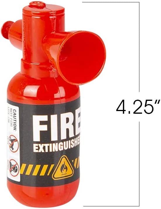Mini Fire Extinguisher Squirter Toys, Set of 3, 4.25" Water Extinguisher with Realistic Design, Fun Outdoor Summer Toys, Great Fireman Toys for Kids, Novelty Gag Gift Item