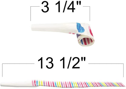 ArtCreativity Candy Blow Outs Whistles - Party Pack of 24 Musical Blowouts Noisemakers - Fun Candy Designs, Birthday Party Supplies and Favors for Kids and Adults, Goody Bag and Piñata Fillers