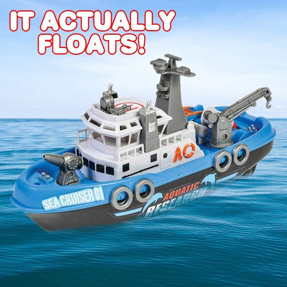 Aquatic Research Vessel, BatteryOperated Toy Ship for Kids, Floats in Water, Floating Bathtub and Pool Toy for Boys and Girls, Best Birthday Gift for Children