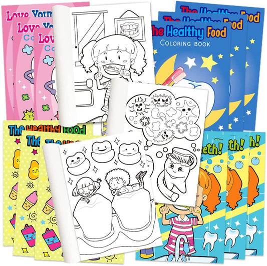ArtCreativity Dental Coloring Books for Kids, Set of 20, 5 x 7 Inch Small Color Booklets, Dentist Office Giveaways, Favor Bag Fillers, Birthday Party Supplies, Art Gifts for Boys and Girls