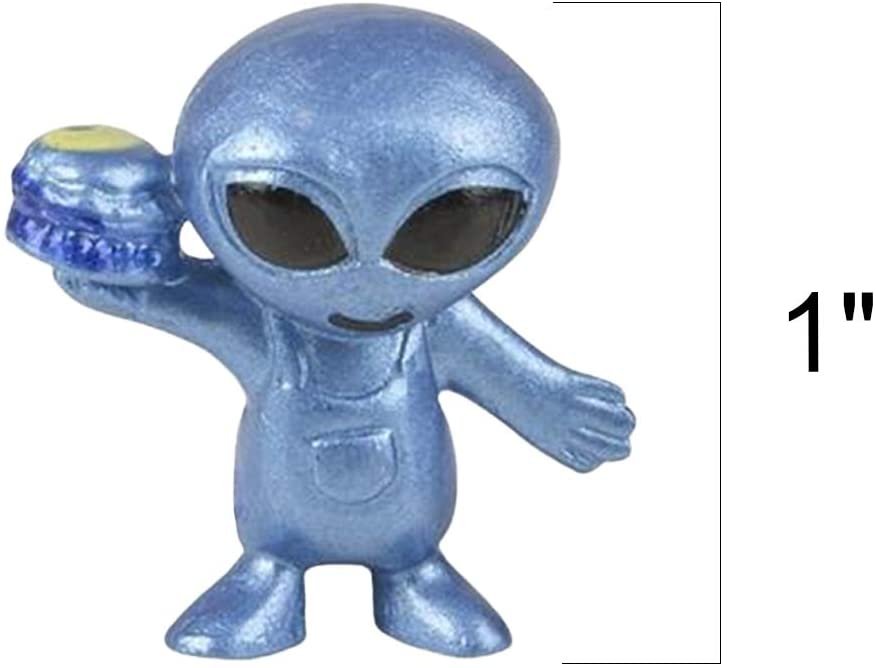 ArtCreativity Vinyl Alien Toy Figurines, Set of 48, Fun Space Party Favors for Kids, Small UFO Toys in Assorted Poses, Cool Intergalactic Party Supplies, Goodie Bag Fillers and Stocking Stuffers
