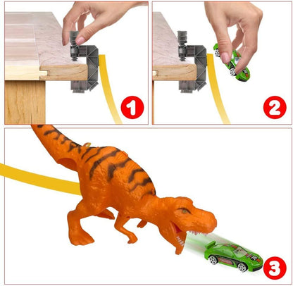 ArtCreativity Dinosaur Expedition Escape Set, Dinosaur Playset for Kids with Diecast Toy Car, Tracks, and Dino, Cool Dinosaur Toys for Boys and Girls, Best Christmas or Birthday Gift for Children