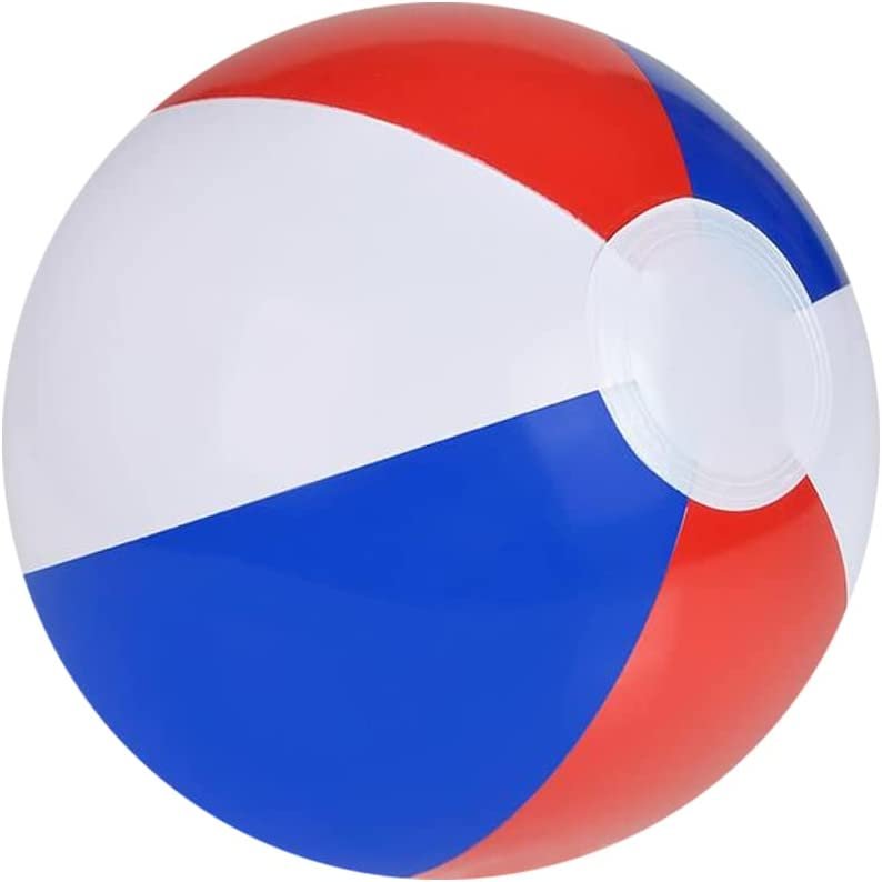 ArtCreativity 8 Inch Colorful Inflatable Beach Balls - Pack of 12 - Patriotic Red, White and Blue - Floating Bouncing Balls for Pools - Fun Party Favor and Gift