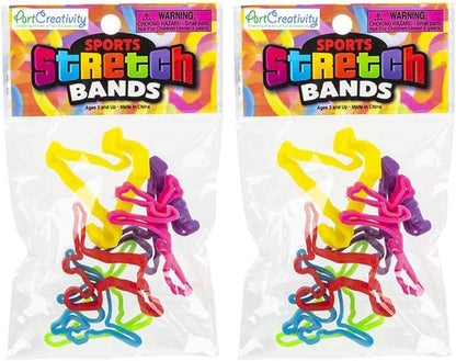 ArtCreativity Sports Stretch Bands, Set of 12, Sports Silly Bands Bracelets for Boys and Girls with Sporty Shapes, Sports Themed Party Favors for Kids, Fun Goodie Bag Filler and Classroom Prizes…