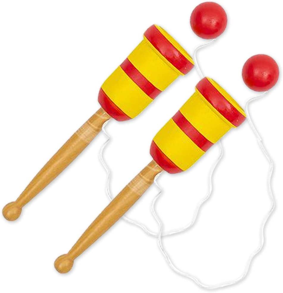 Wooden Catch Ball Game, Set of 2, Vintage Catch Toys for Kids, Wood Design, Indoor and Outdoor Games for Backyard, Park, and Beach Fun, Best Gift Idea