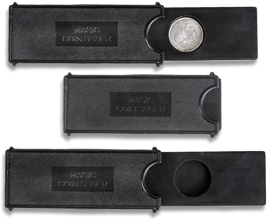 Coin Trick Magic Slider Cases, Set of 6, Magic Toys and Party Favors for Kids, Magician Props for Boys and Girls, Fun Goodie Bag Fillers, Prank and Gag Toys for Children