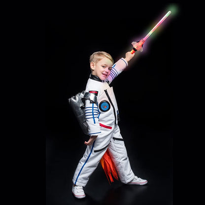 ArtCreativity Light-Up Space Shuttle Wand, Set of 2, LED Astronaut Wands for Kids with 3 Light Up Modes, Cool Space Toys for Boys and Girls, Astronaut Costume Accessories, 28 Inches Long