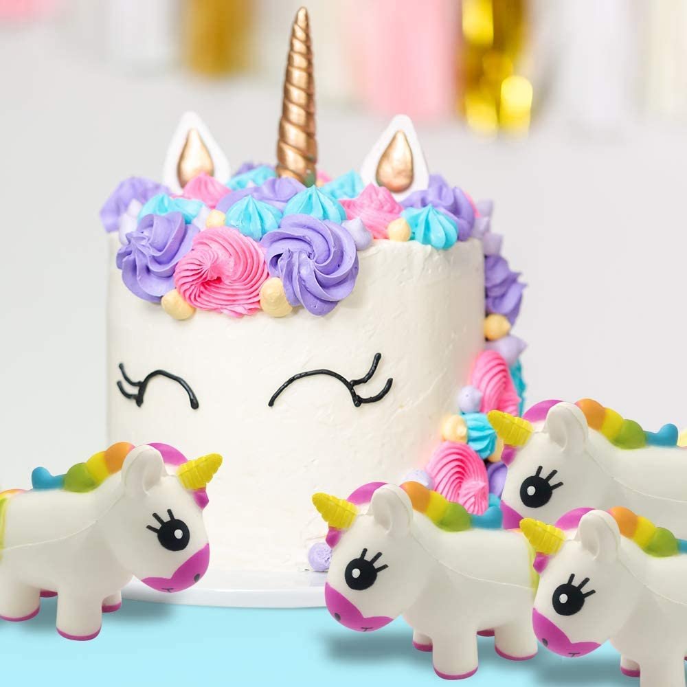 Squeezy Unicorn Toys for Kids, Set of 2, Super Soft Slow Rising Squeeze Toys, Stress Relief Sensory Toys for Children, Best Unicorn Party Favors, Goody Bag Fillers for Girls and Boys