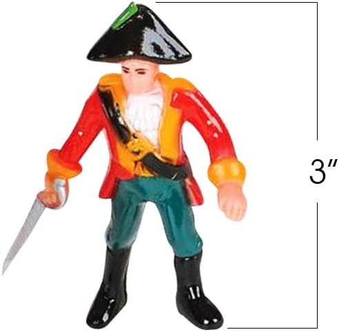 ArtCreativity Pirate Action Figures - Pack of 12 - Legendary Plastic Figures in Assorted Poses - Fun Pirate Party Favor and Prize - Excellent Birthday Gift Idea for Boys and Girls Kids Ages 5+