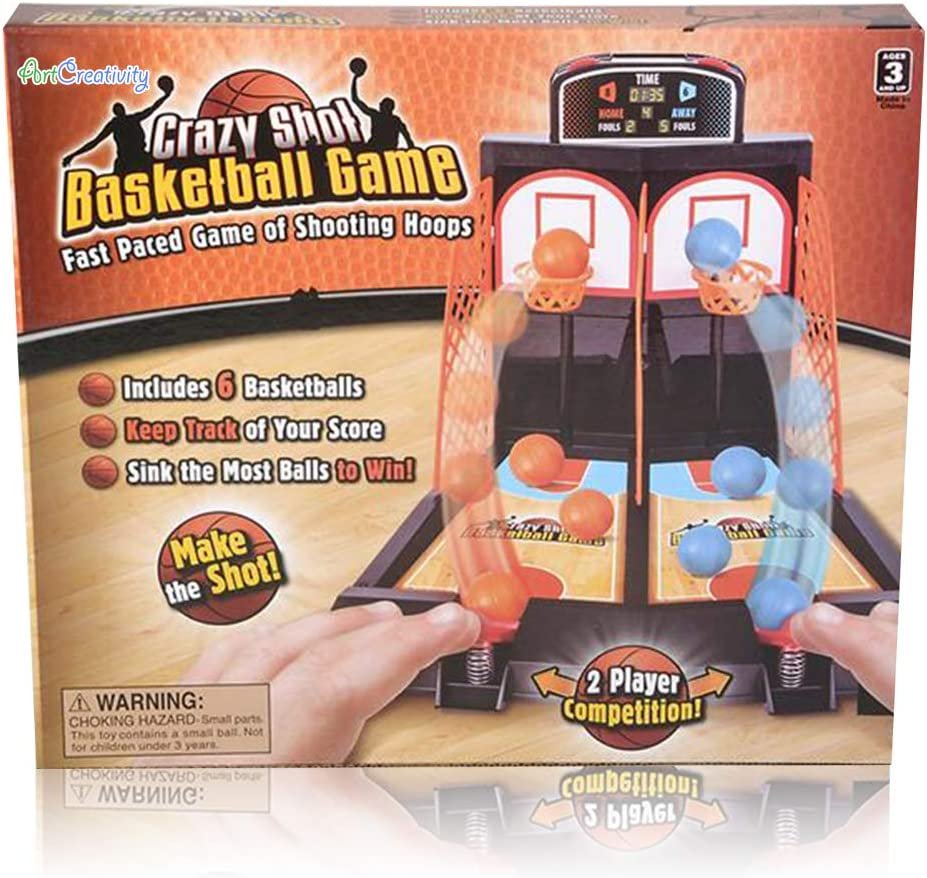 ArtCreativity Jeu d'arcade de bureau, jeu de tir de basket-ball d'intérieur  pour enfants et adultes, jeux de bureau pour adultes, meilleure idée
