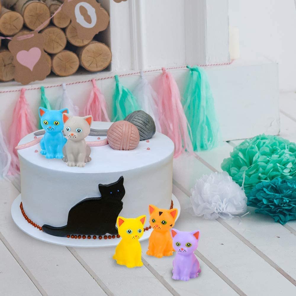 ArtCreativity 3 Inch Rubber Kittens, Pack of 12, Cute Floating Bathtub and Pool Toys in Assorted Colors, Fun Decorations, Carnival Supplies, Party Favors and Small Prizes for Kids