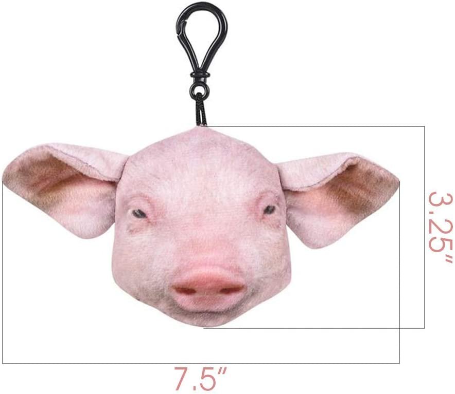 ArtCreativity Pig Backpack Clips with Oinking Sound, Set of 2, Fun Bag Accessories for Kids, Unique Back to School Supplies, Barnyard Birthday Party Favors for Boys and Girls