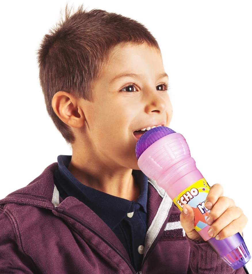 Echo Microphones for Kids, Set of 6, Wireless Karaoke Mics for Children with Echo Effect, Durable and Lightweight Music Toys, Fun Supplies for Birthday, Picnic, BBQ, or Party