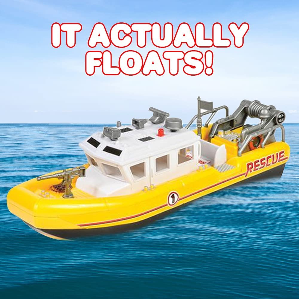 Aquatic Rescue Vessel, Battery-Operated Toy Ship for Kids, Floats in Water, Floating Bathtub and Pool Toy for Boys and Girls, Best Birthday for Children