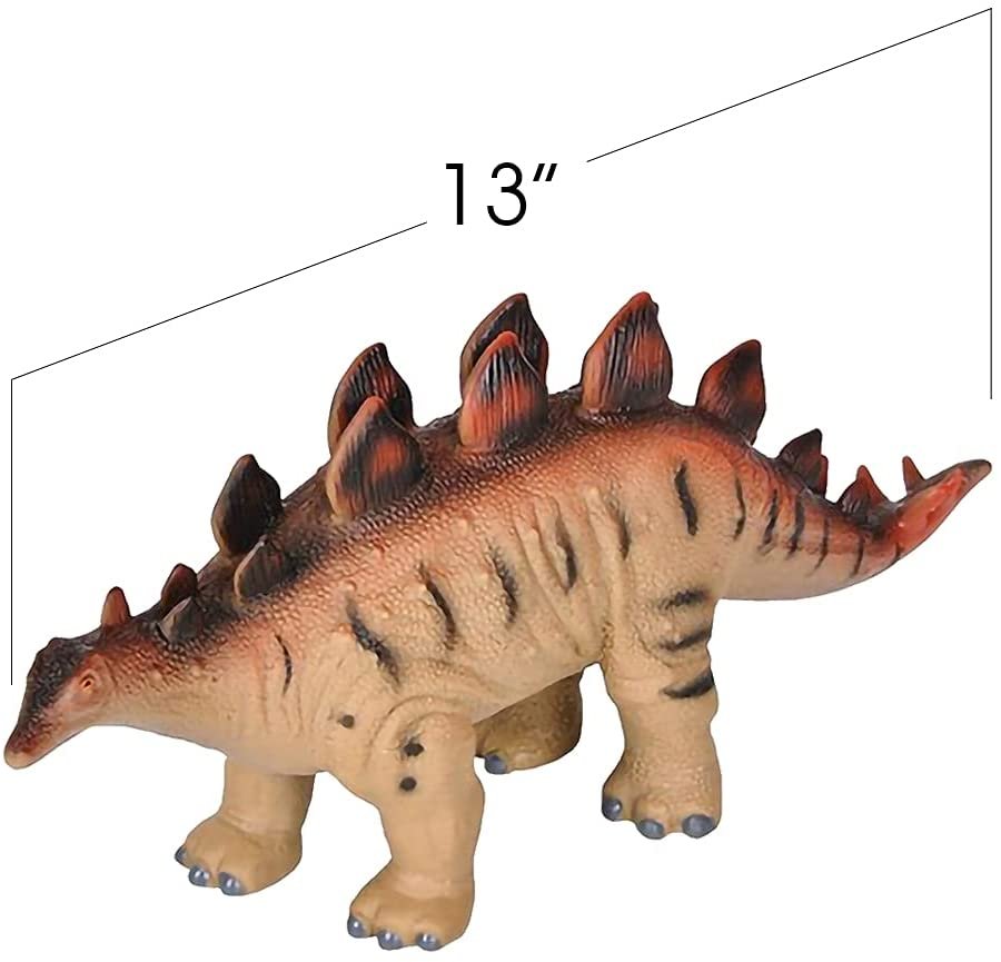 Soft Stegosaurus Dinosaur Toy for Kids, Super Realistic and Soft Touch 13" Dinosaur Figurine, Great Educational Learning Resource, Dinosaur Gift and Party Favors for Boys and Girls