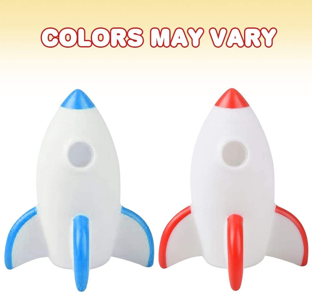 Color Changing Rocket Lamp, LED Night Light Cycles Through Awesome Colors, Battery Operated Decorative Lighting, Bedroom Décor Nightlight for Boys and Girls, Great Gift Idea for Children